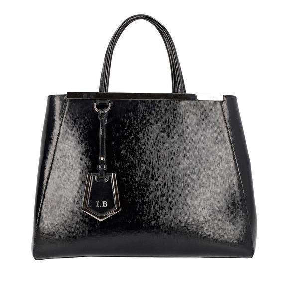 Fendi Handbags - FENDI Patent Medium 2 Jours Elite Tote Black